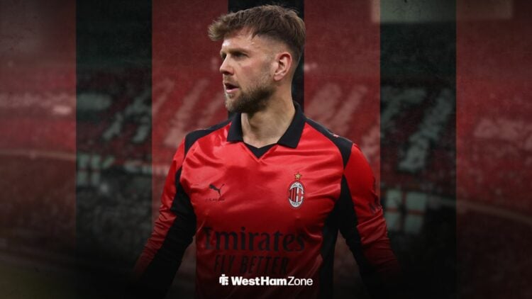 Niclas Fullkrug in an AC Milan shirt ahead of San Siro