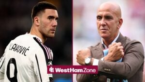Dusan Vlahovic of Juventus FC looks on during the UEFA Champions League Phase MD4 match between Juventus Fc and Sporting CP at Allianz Stadium on November 4, 2025 in Turin, Italy and Paolo Di Canio