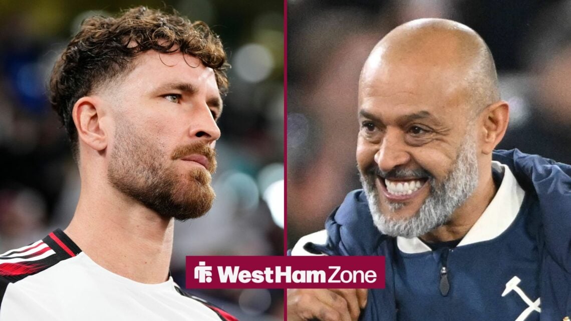 Leo Pereira in action for Flamengo with Nuno Espirito Santo happy at West Ham