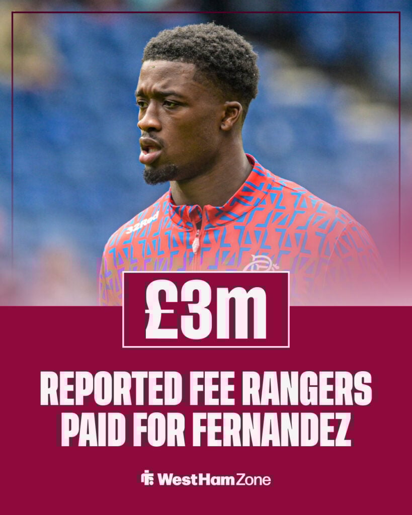 Rangers' reported fee they paid for West Ham transfer target Emmanuel Fernandez