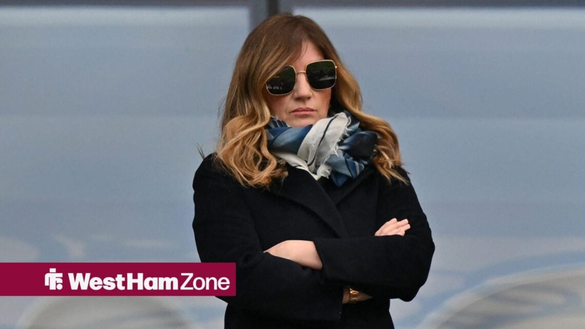 Karren Brady stands at London Stadium