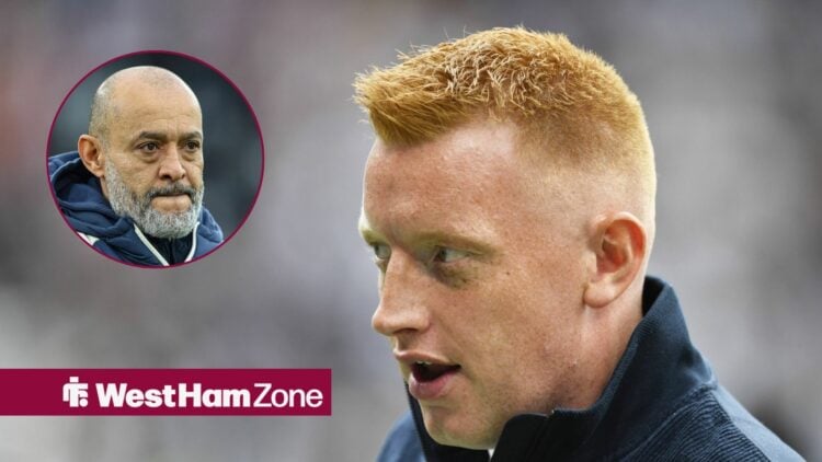 Will Still looking towards a circular frame inset of Nuno Espirito Santo