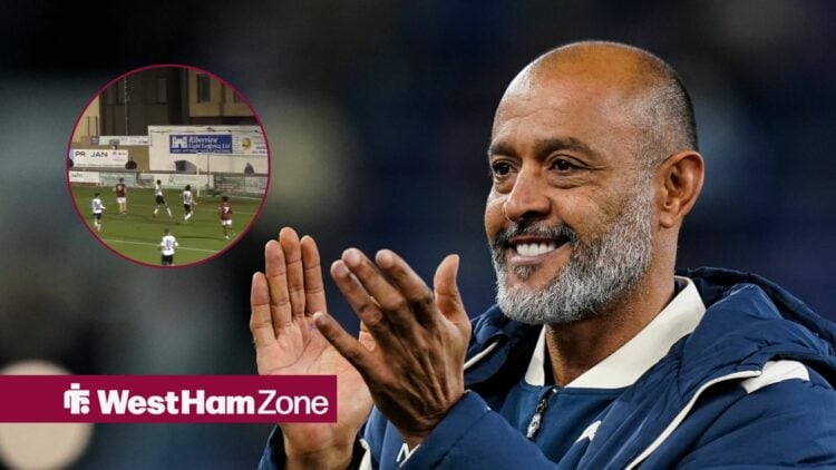 Nuno Espirito Santo clapping at West Ham, Josh Landers celebrates for the Hammers' Under-21s.