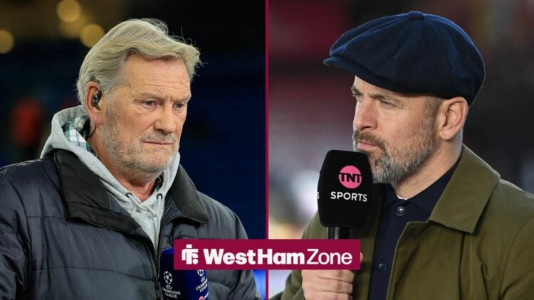 Glenn Hoddle and Joe Cole side-by-side in a split image