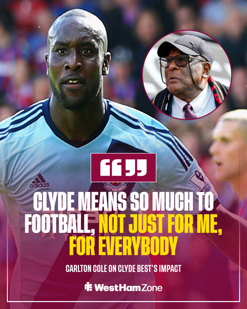West Ham Carlton Cole quote on Clyde Best