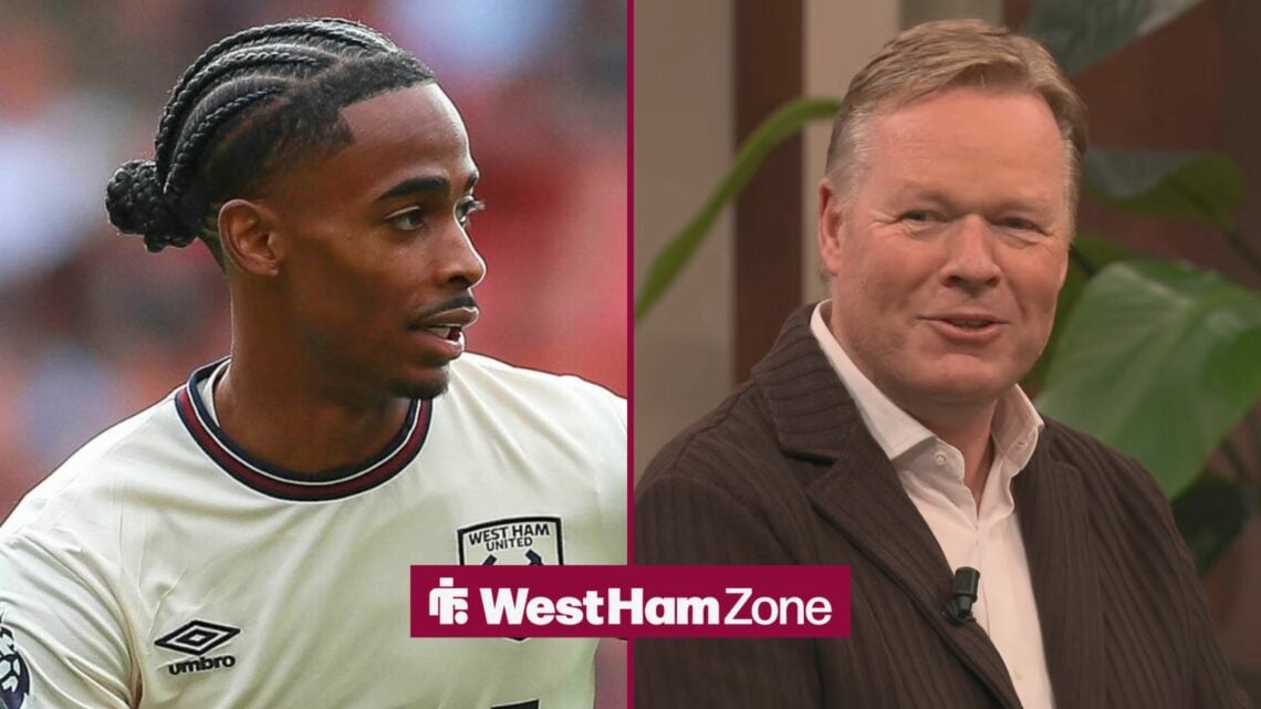 Split image of West Ham United forward Crysencio Summerville and the Netherlands manager Ronald Koeman
