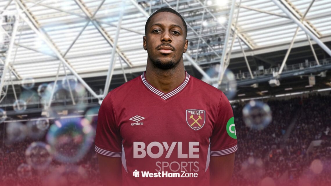 Roggerio Nyakossi in a West Ham United kit