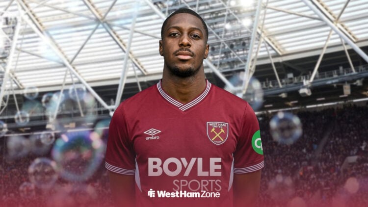 Roggerio Nyakossi in a West Ham United kit