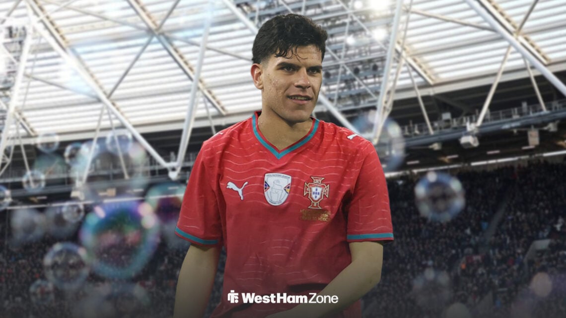 Mateus Fernandes in a Portugal kit at London Stadium