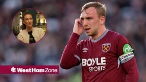 Jarrod Bowen at West Ham with Jill Scott in frame