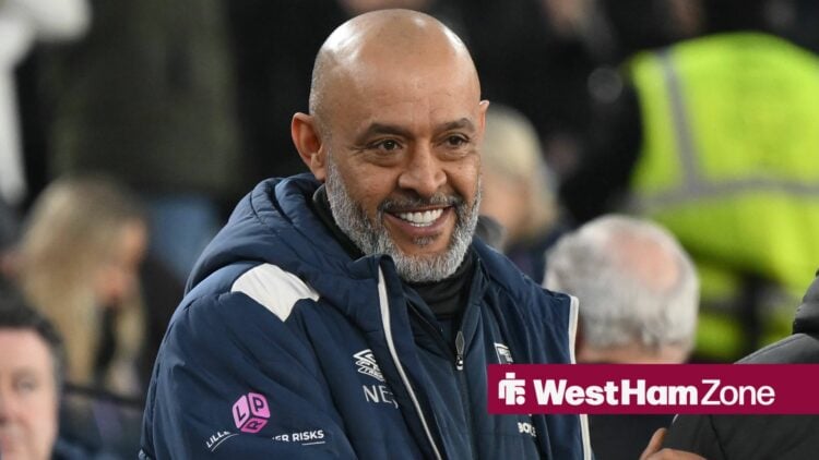 Nuno Espirito Santo smiling at West Ham after performance