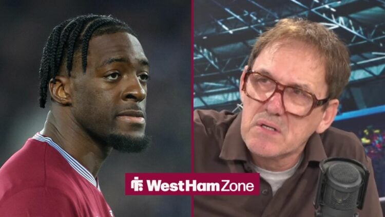 Tony Cascarino looking at Axel Disasi of West Ham.