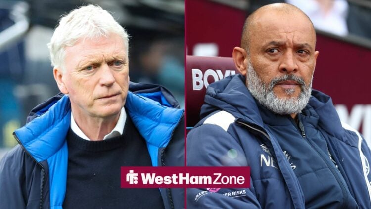 London, England, 5th April 2026. Nuno Espirito Santo, Manager of West Ham United during the West Ham United vs Leeds United FA Cup quarter final ma...
