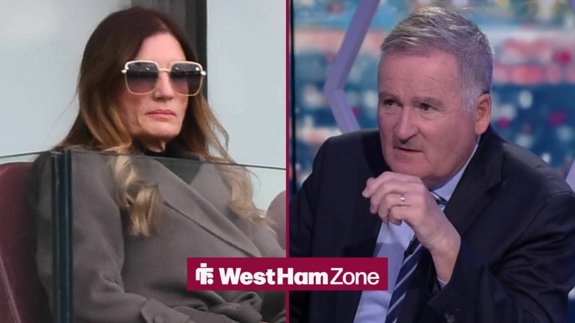 Karren Brady looking towards Richard Keys speaking on beIN Sports