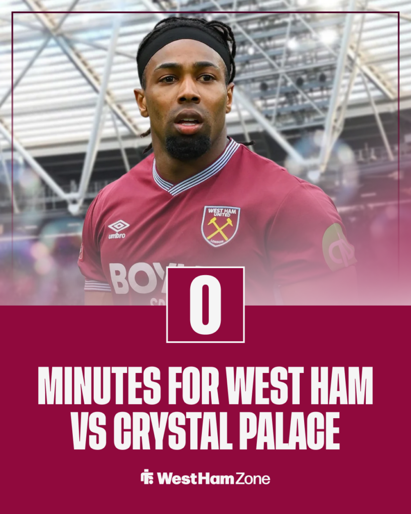 Adama Traore West Ham stats vs Crystal Palace