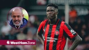 Franculino of FC Midtjylland during a Europa League Qualification match against Hibernian FC, Nuno Espirito Santo during the Premier League match West Ham United vs Burnley.