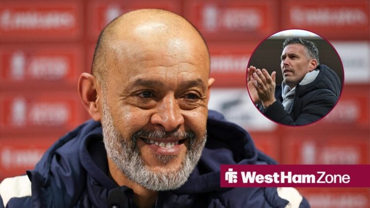 Nuno Espirito Santo smiles in the post-match press conference after the West Ham United v Queens Park Rangers Emirates FA Cup Third Round match, Wo...