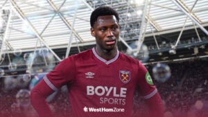 Djaoui Cisse in a West Ham shirt