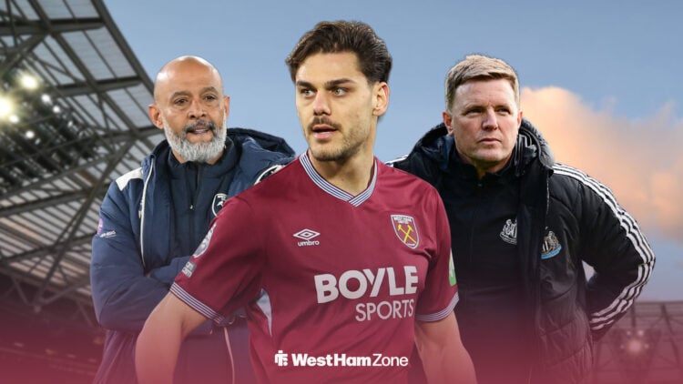Nuno Espirito Santo, Konstantinos Mavropanos and Eddie Howe
