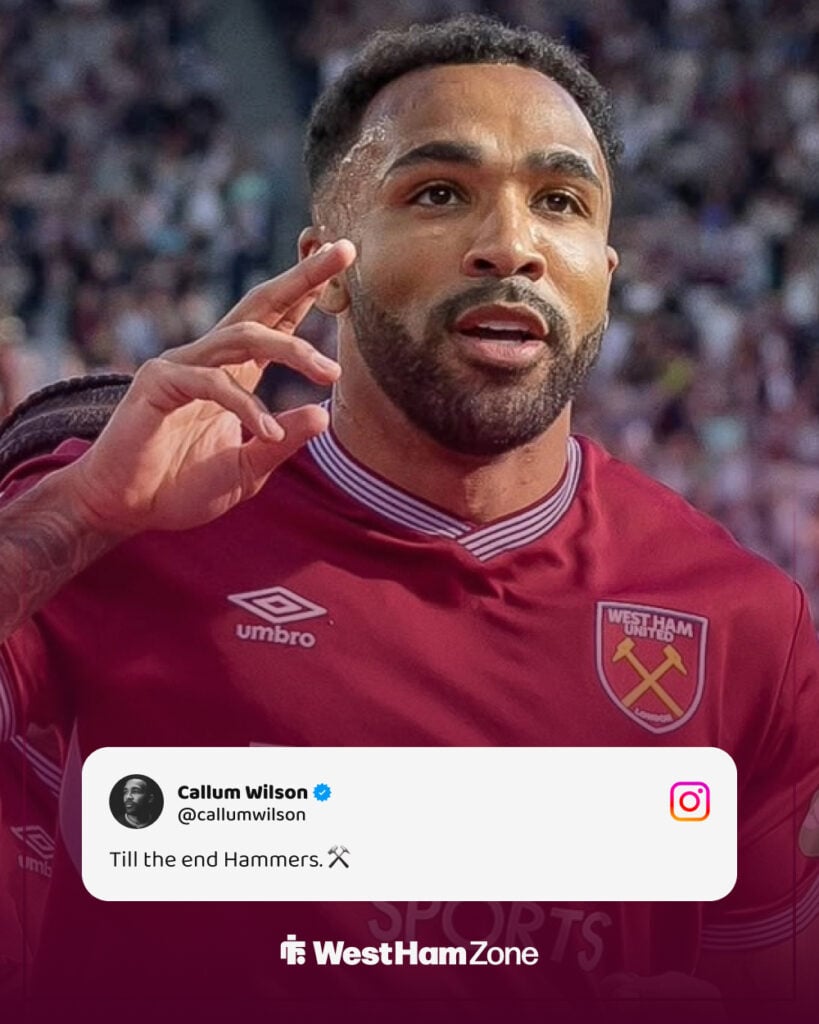 Callum Wilson's Instagram post after West Ham vs Everton