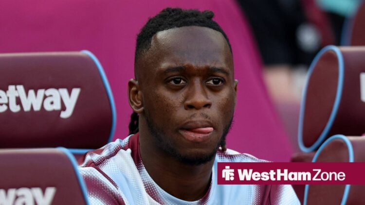 Aaron Wan-Bissaka on the West Ham bench