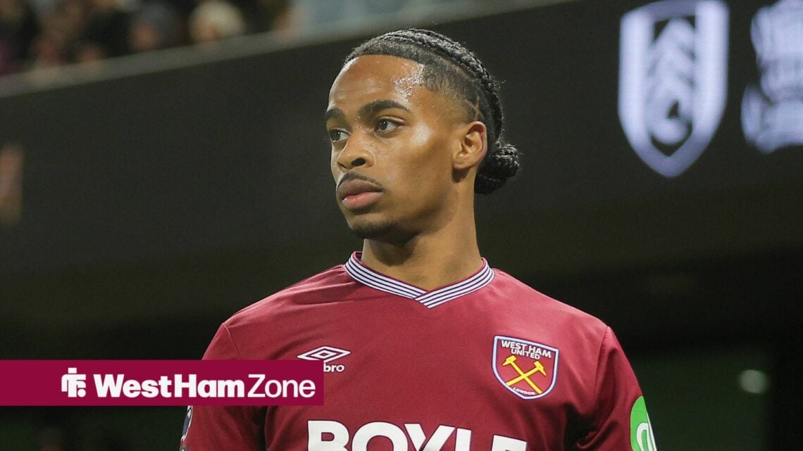 Crysencio Summerville in action for West Ham