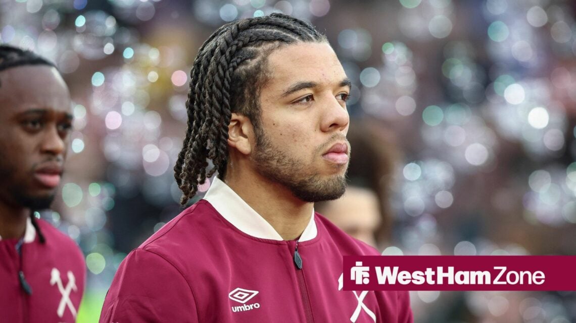 Ezra Mayers in action for West Ham