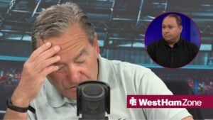 Jeff Stelling looking annoyed on talkSPORT towards a circle inset of Darren Cann speaking on Match of the Day