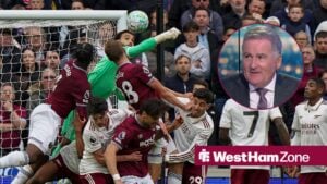 West Ham's disallowed goal vs Arsenal with Richard Keys in frame