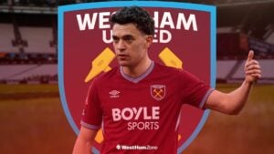 Pedro Goncalves in West Ham shirt