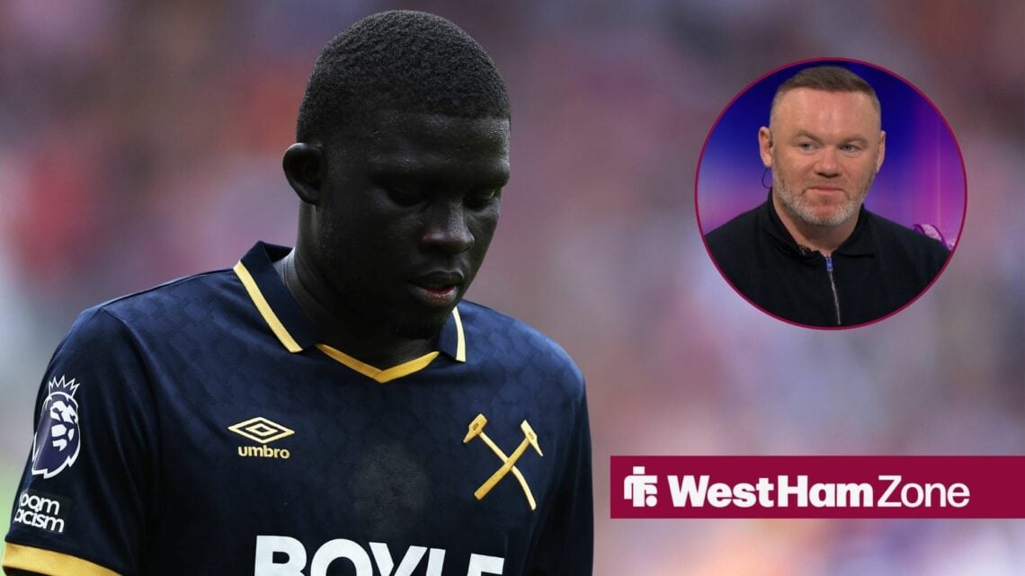 West Ham United El Hadji Malick Diouf of West Ham United head down in disappointment after walking around the pitch after being subbed off during t...