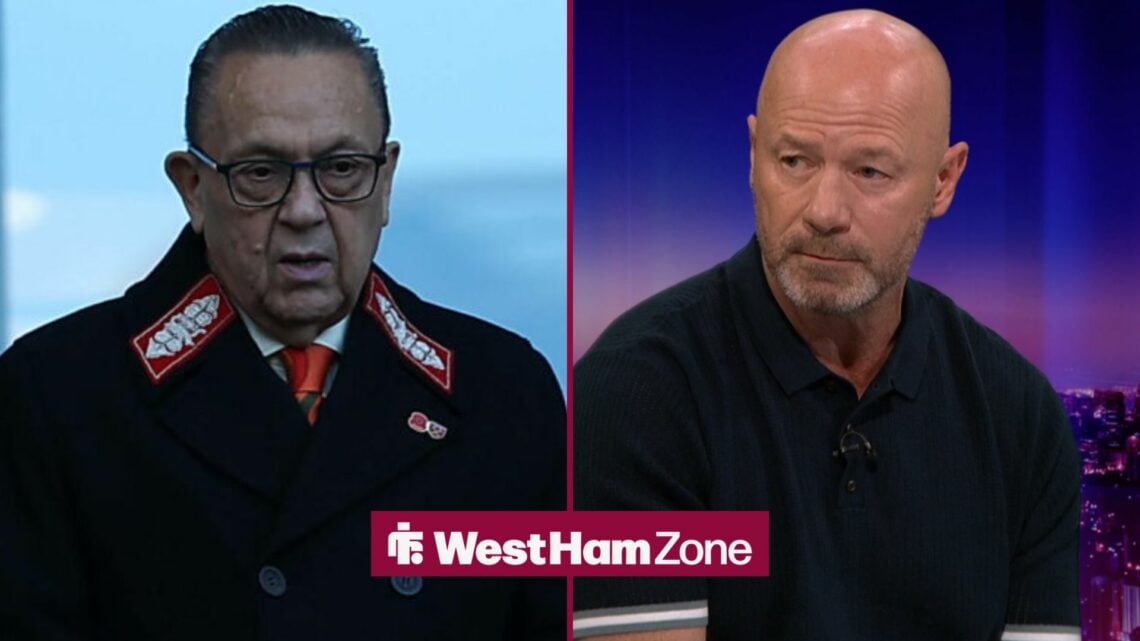 David Sullivan at the London Stadium and Alan Shearer speaking on Match of the Day