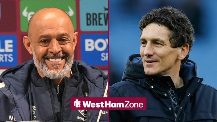 Nuno Espirito Santo smiling alongside Keith Andrews smiling