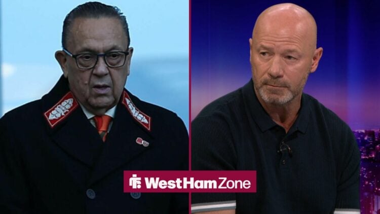 David Sullivan at the London Stadium and Alan Shearer speaking on Match of the Day