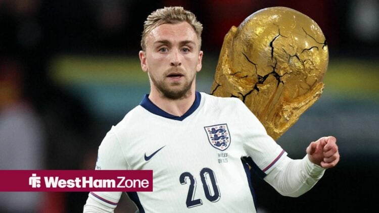 West Ham star Jarrod Bowen in action for England vs Wales.