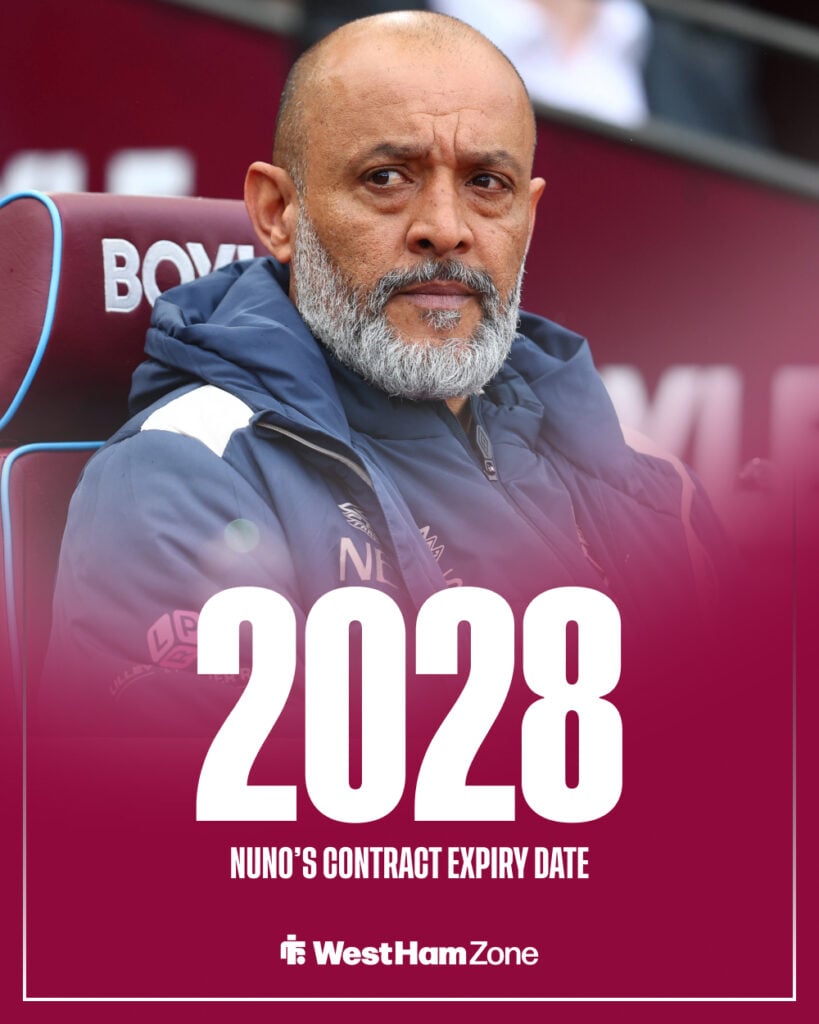Nuno Espirito Santo, Manager of West Ham United during the West Ham United vs Leeds United FA Cup quarter final match.