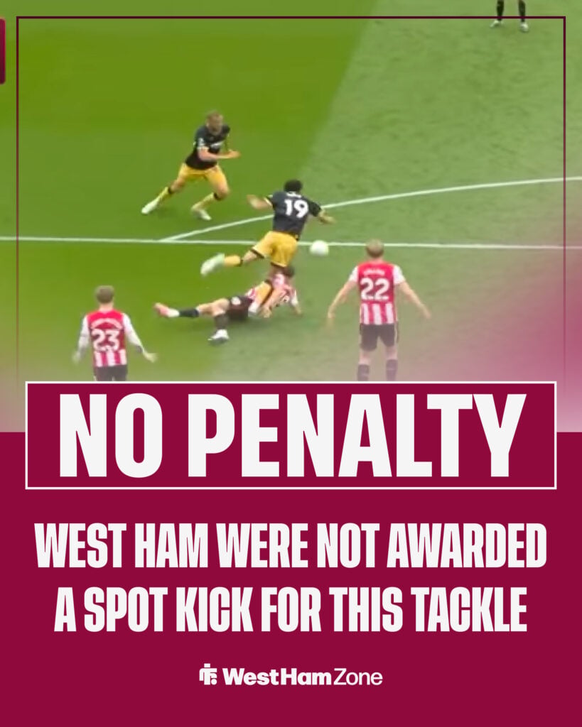 Footage of the foul on West Ham star Pablo.