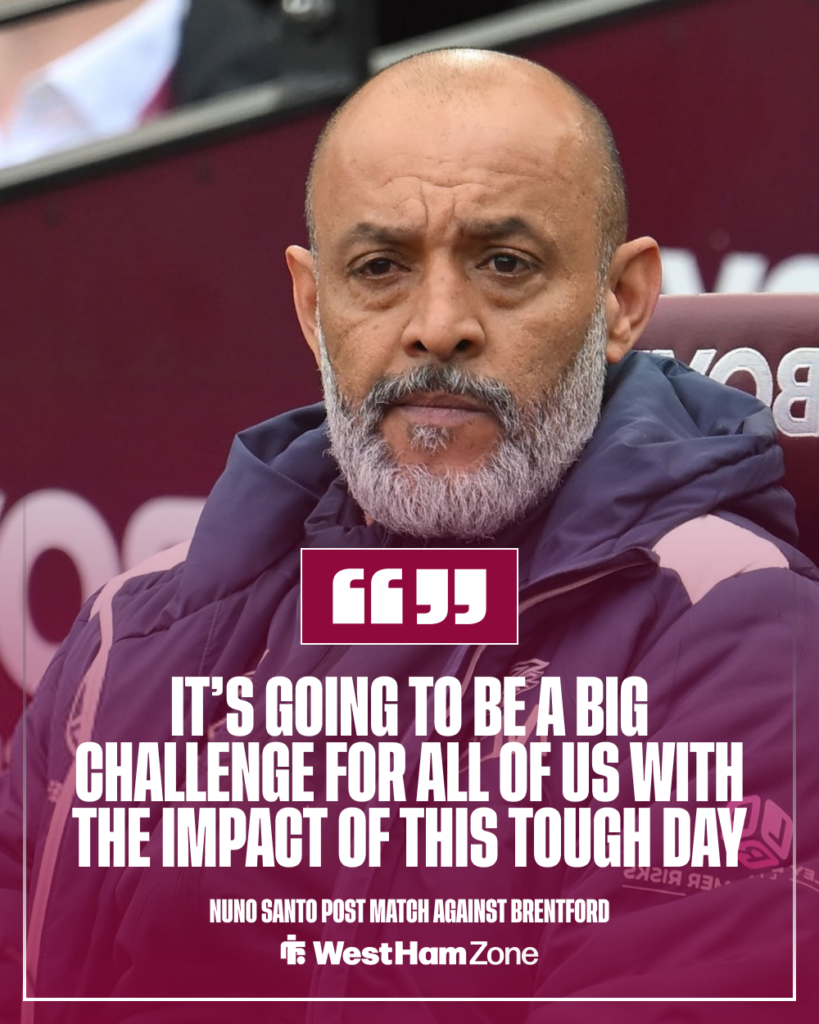 Nuno Espirito Santo speaking after the loss to Brentford