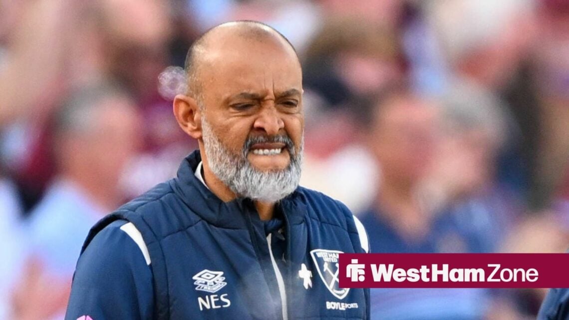 West Ham United manager Nuno Espirito Santo