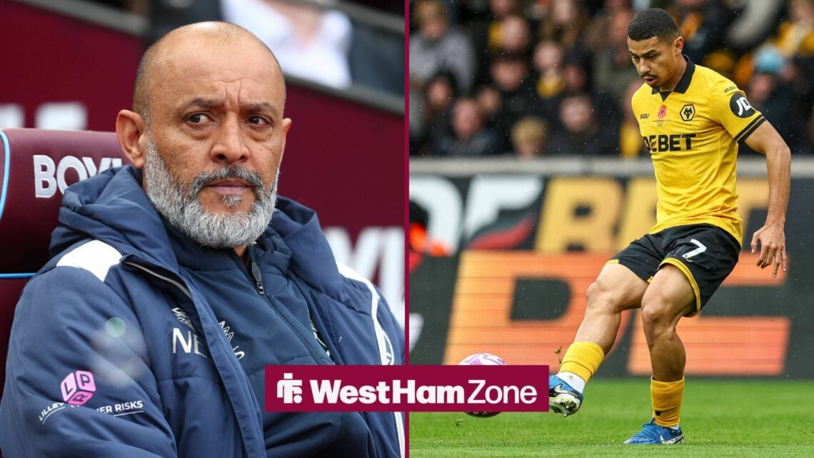 A 50-50 split image of Nuno Espirito Santo and Andre.