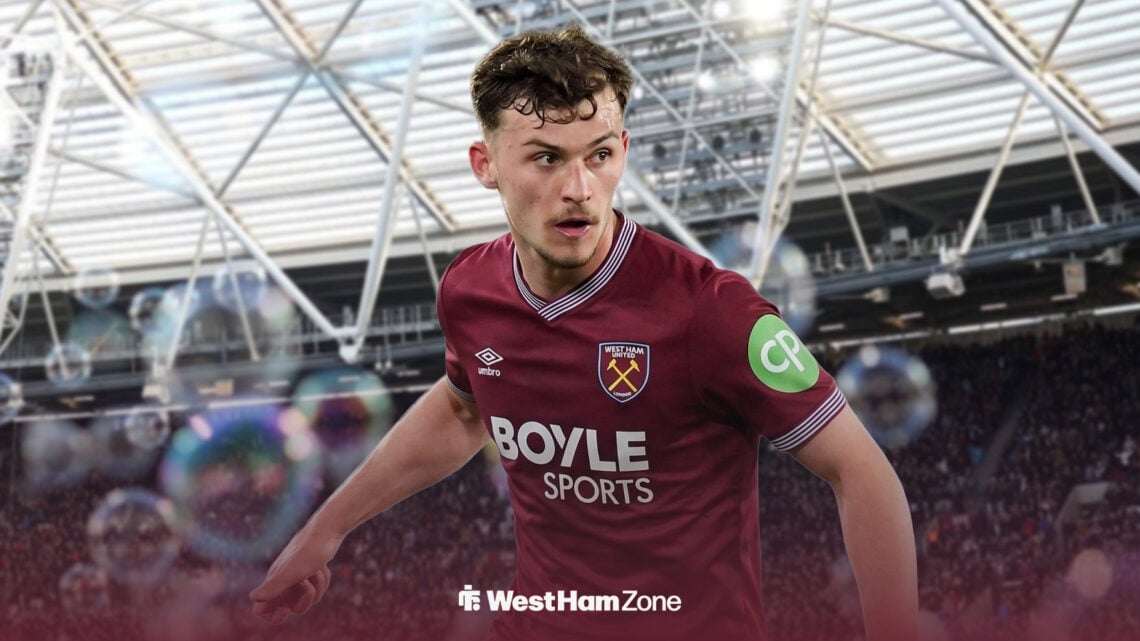 Harrison Burrows in a West Ham shirt