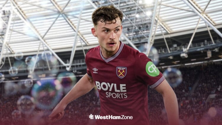 Harrison Burrows in a West Ham shirt
