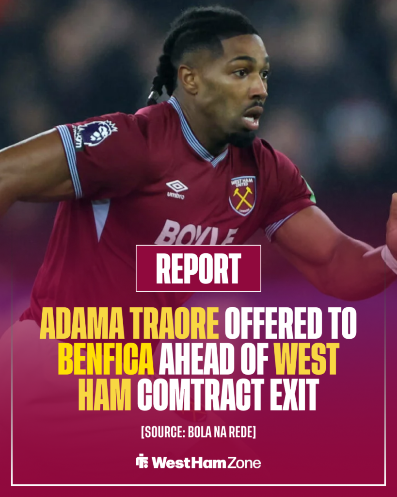 West Ham Adama Traore to Benfica