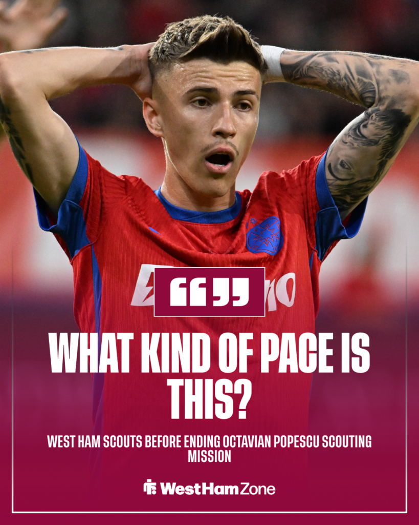 West Ham scouts on Octavian Popescu